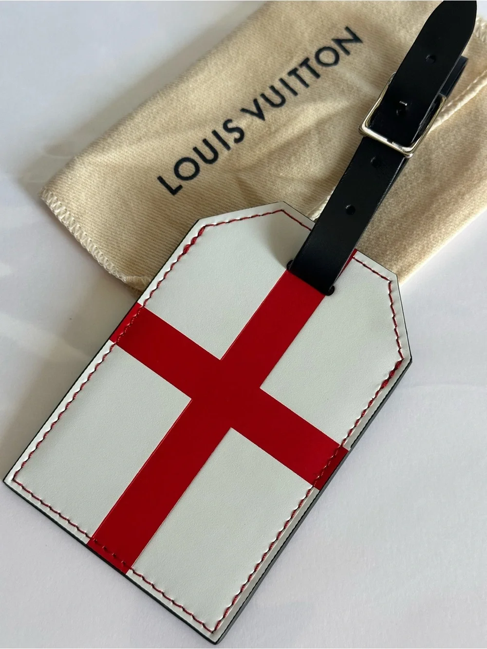 Louis Vuitton Limited Edition 2018 FIFA World Cup England Flag Epi Luggage Tag